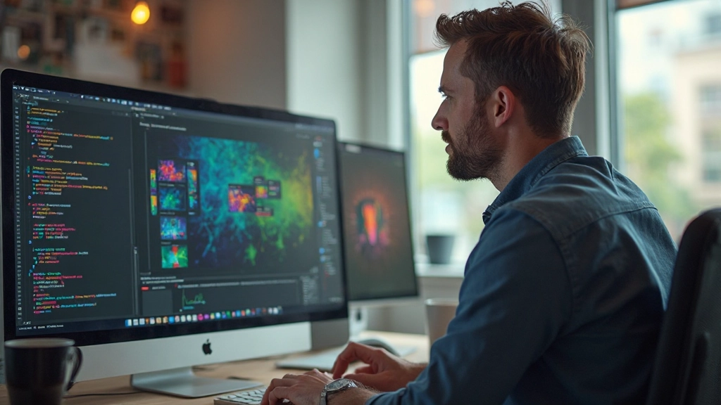 Designer werkt aan interactieve website interface met bewegingseffecten en animatieverlopen